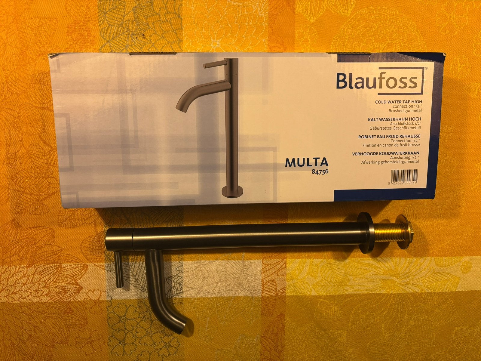Blaufoss Verhoogde Koudwaterkraan - Gunmetal, Ophalen of Verzenden, Zo goed als nieuw, Kraan