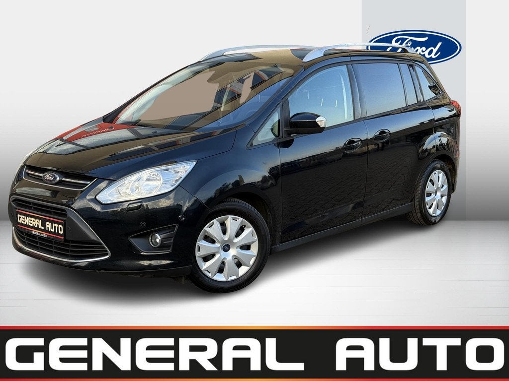 Ford Grand C-Max 1.0 Titanium, Panorama Dak, Nieuwe Distribu, Auto's, Ford, Voorwielaandrijving, Euro 5, Gebruikt, Zwart