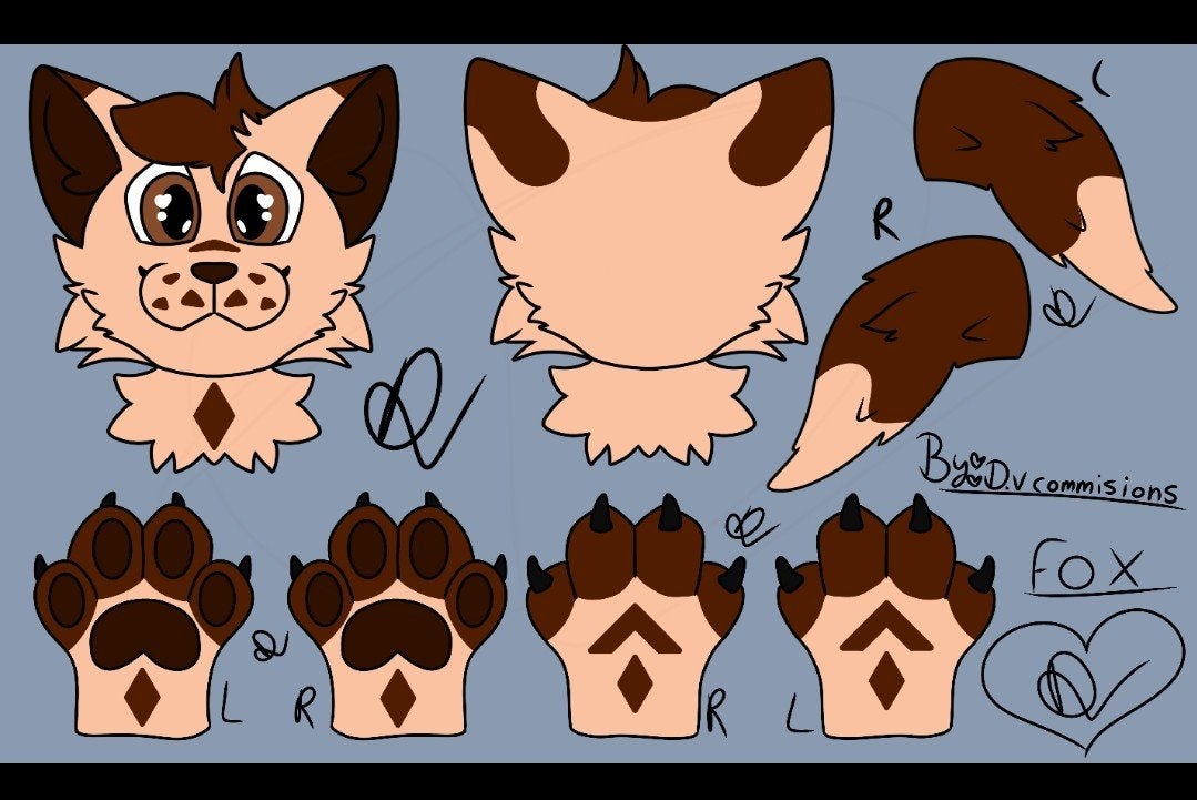 fursuit fox pre claim handpaws and / or tail, Ophalen of Verzenden, Nieuw