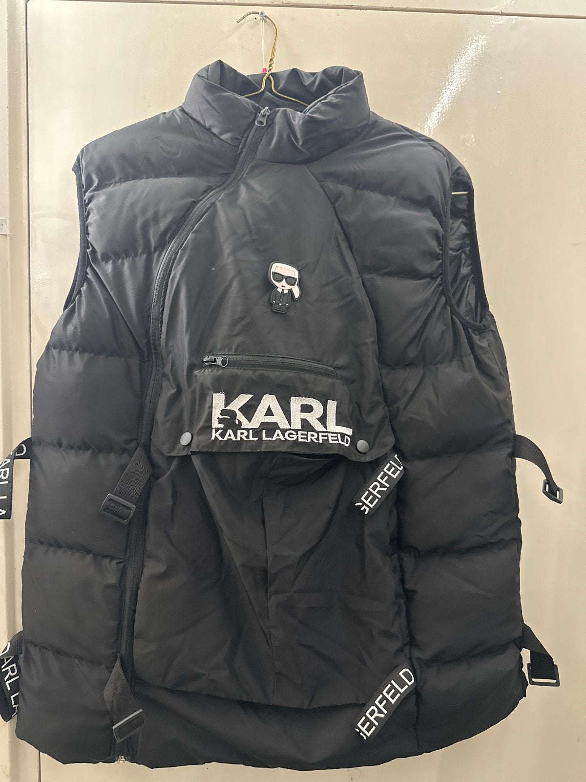 Karl Lagerfeld Bodywarmer Zwart XXL, Ophalen, Zo goed als nieuw, Overige maten, Zwart