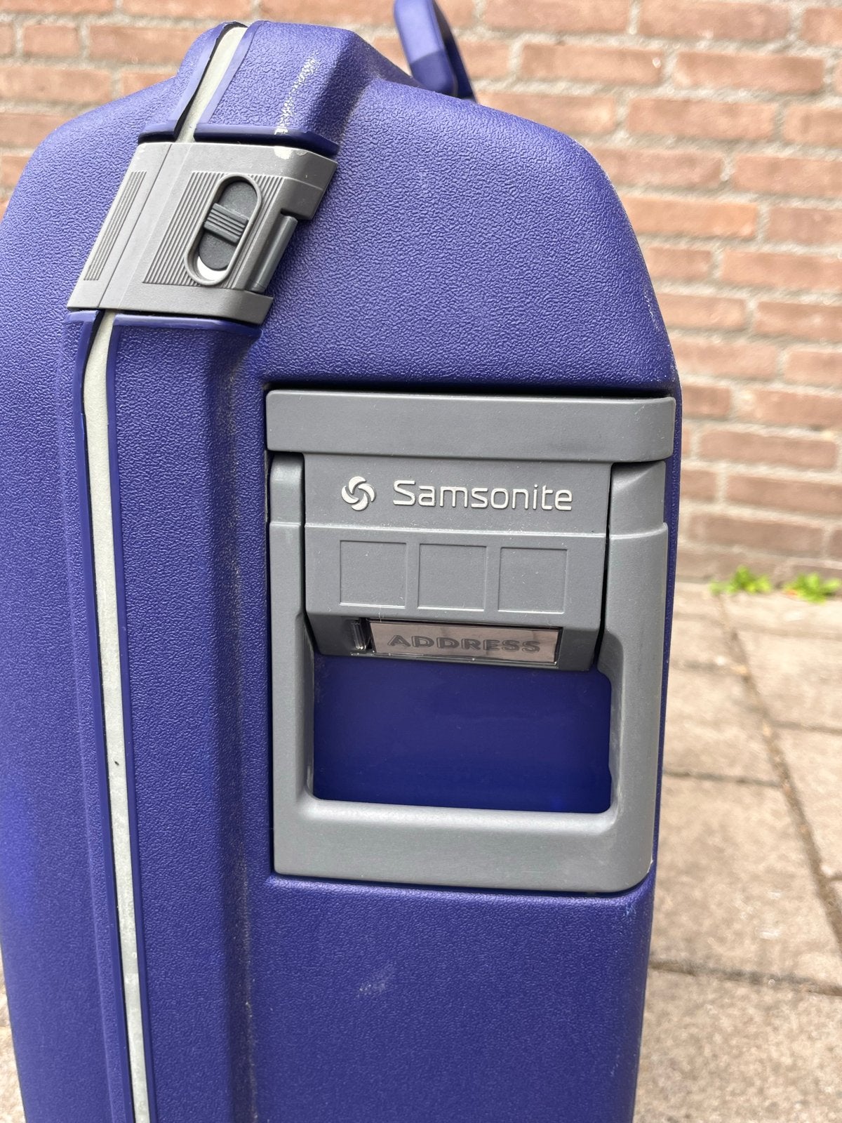 3 Samsonite Koffer - Blauw - Hard kunststof - Met wieltjes, Ophalen, Gebruikt, 50 tot 60 cm, Hard kunststof