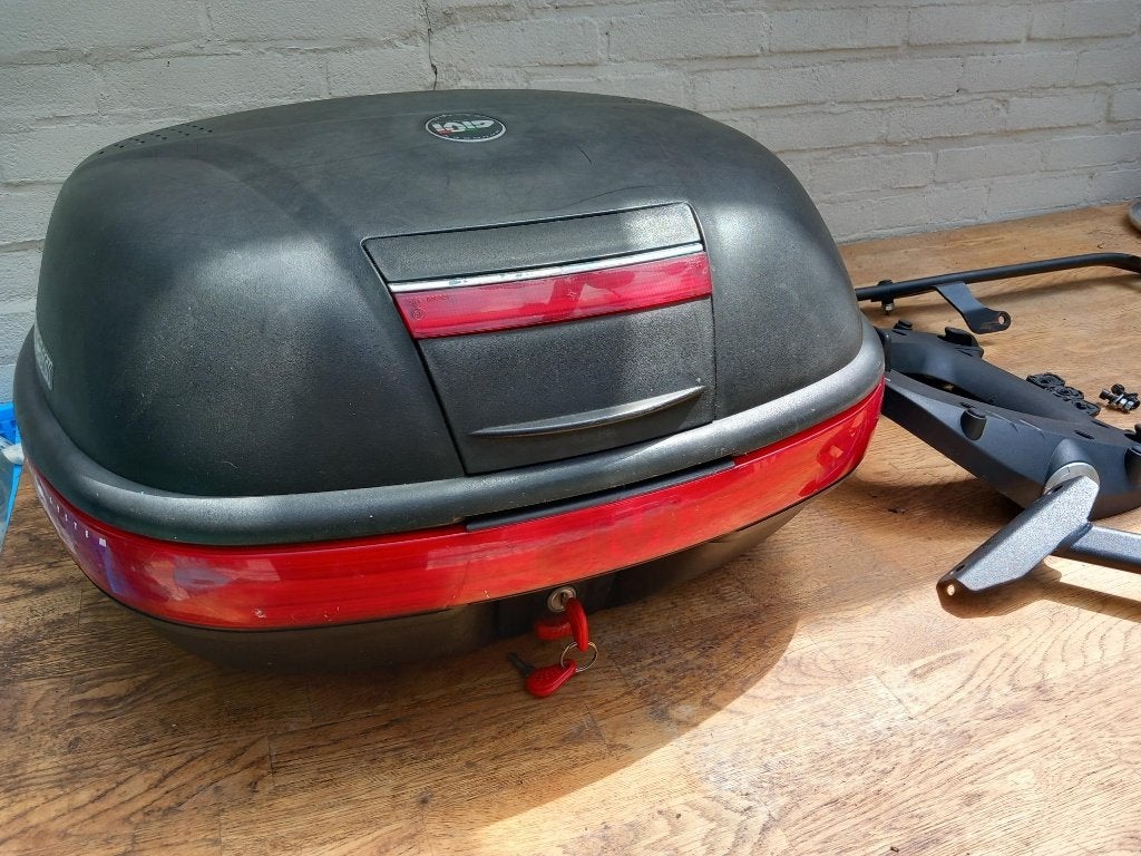 Monokey motorkoffer plus plaat en beugels, Ophalen, Gebruikt