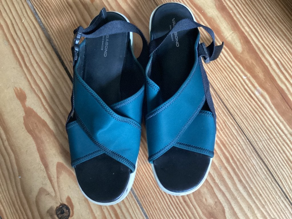 Mt 40 Vagabond petrol groene plateau sandalen schoenen, Zo goed als nieuw, Groen, Vagabond, Sandalen of Muiltjes
