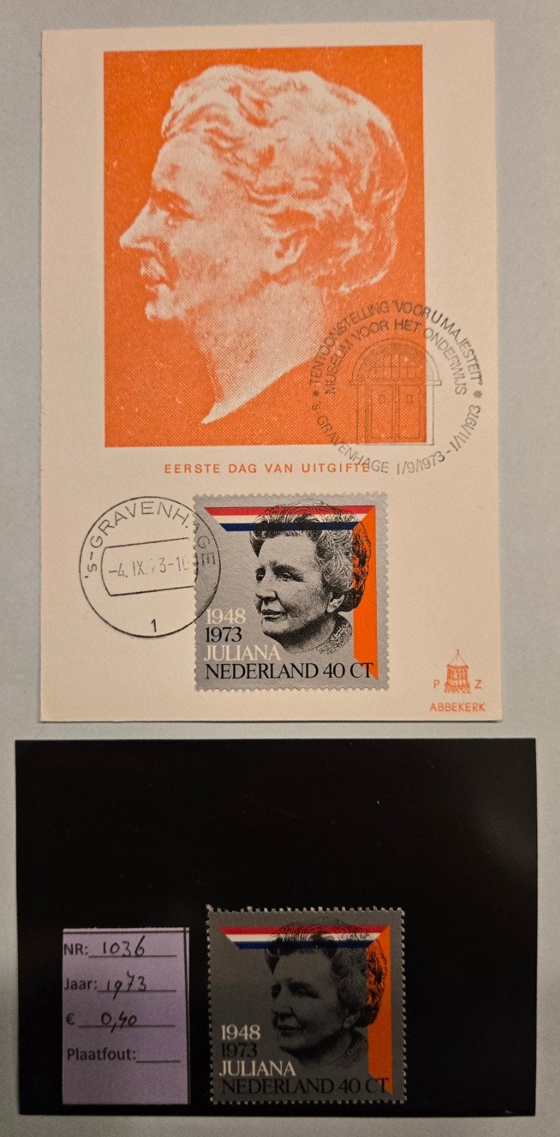 Juliana Postzegel 1973 Eerste Dag Uitgifte, Postzegels en Munten, Postzegels | Nederland, Ophalen of Verzenden