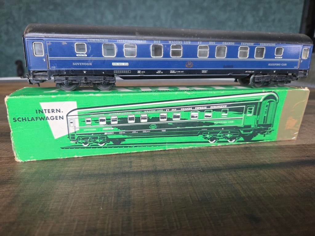 Märklin 4029 CIWL Wagon Lits met OVP, Wisselstroom, Gebruikt, Wagon, Ophalen of Verzenden