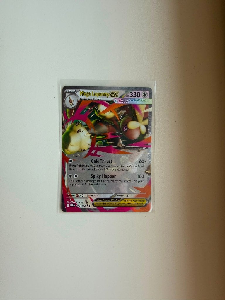 Mega Lopunny EX 084 Phantasmal Flames, Ophalen of Verzenden, Nieuw, Losse kaart, Foil