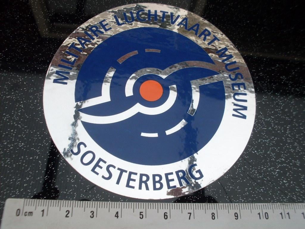 folie sticker militaire luchtvaart museum soesterberg logo, Verzenden, Zo goed als nieuw, Bedrijf of Vereniging