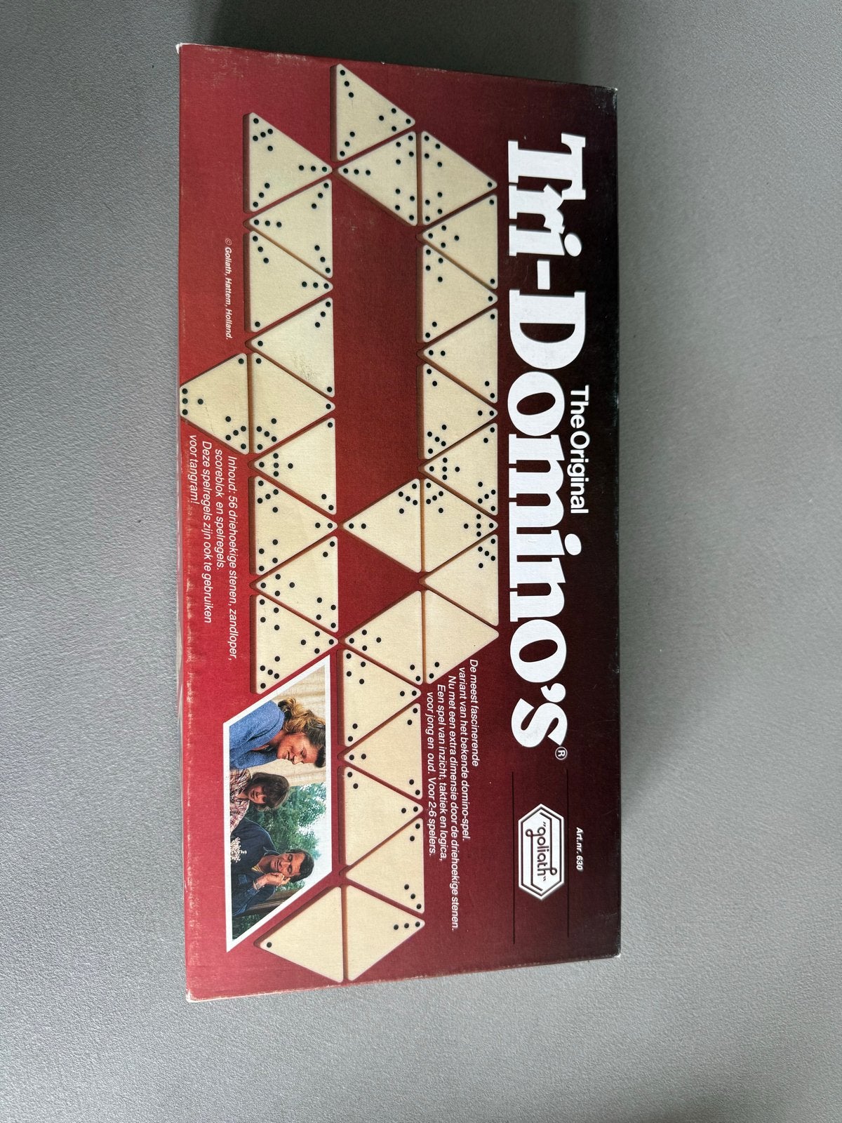 Tri-Domino's The Original bordspel van Goliath, Drie of vier spelers, Ophalen of Verzenden, Zo goed als nieuw, Reisspel