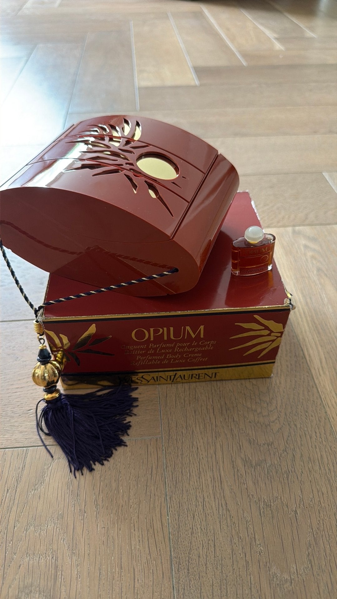 Vintage Opium body creme doos, Ophalen of Verzenden, Nieuw, Bodylotion, Crème of Olie