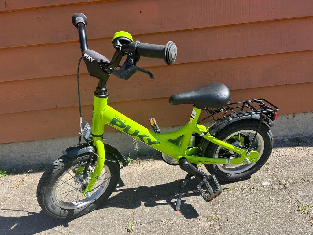 Puky kinderfiets groen 12 inch, Ophalen, Zo goed als nieuw, Terugtraprem, Minder dan 16 inch