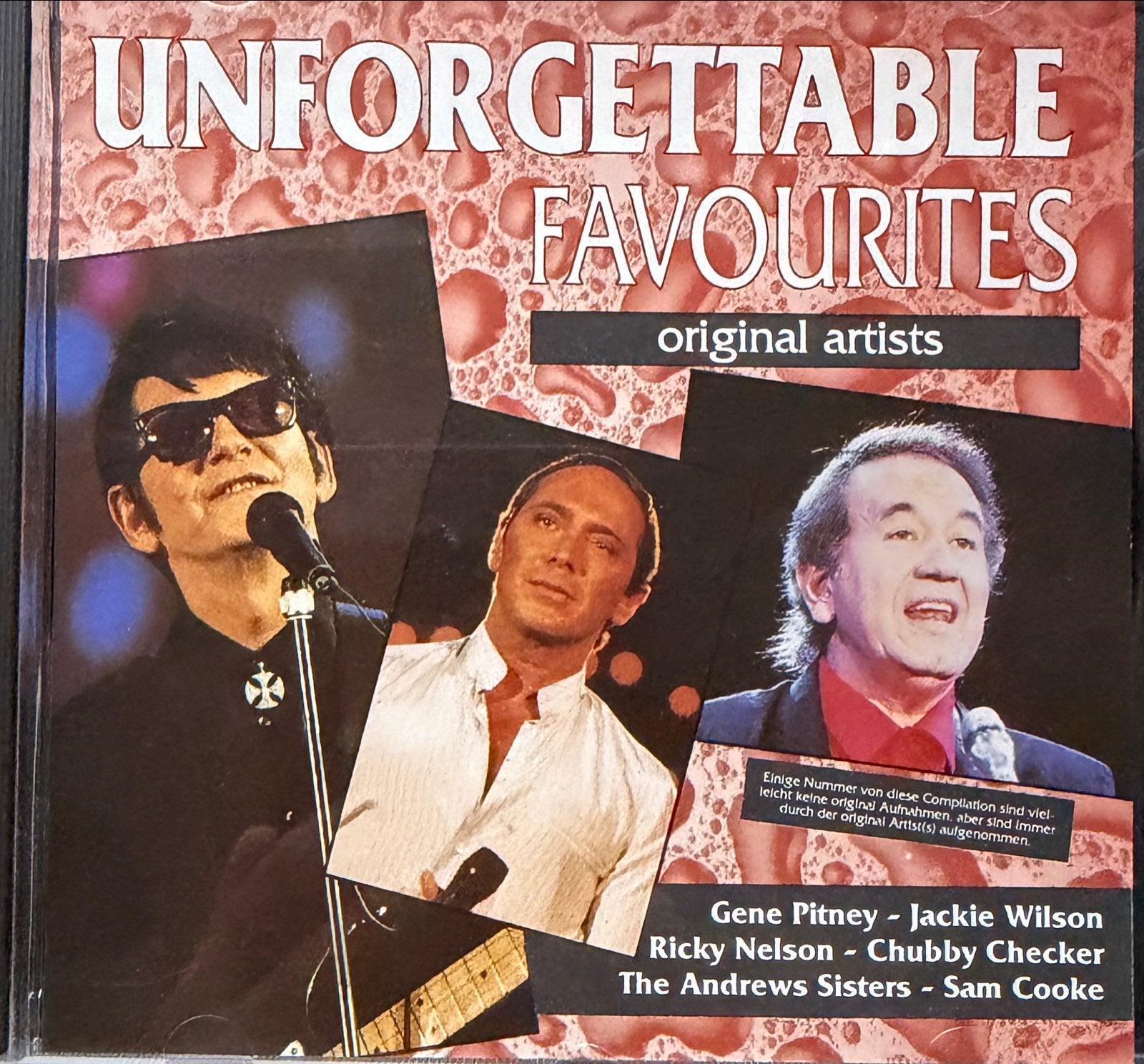 Unforgettable Favourites - Original Artists CD, Cd's en Dvd's, Ophalen of Verzenden, Gebruikt, Pop, Verzamelalbum