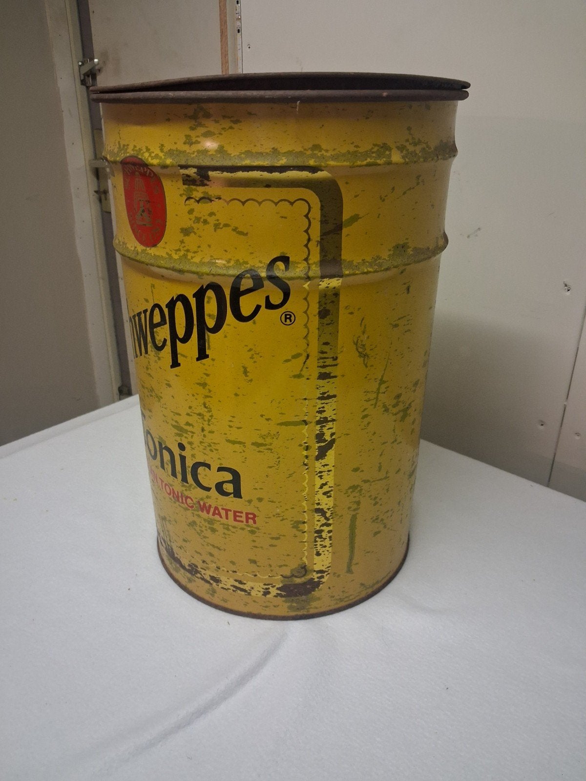 Vintage Schweppes reclame blik, Ophalen of Verzenden, Gebruikt, Frisdrank