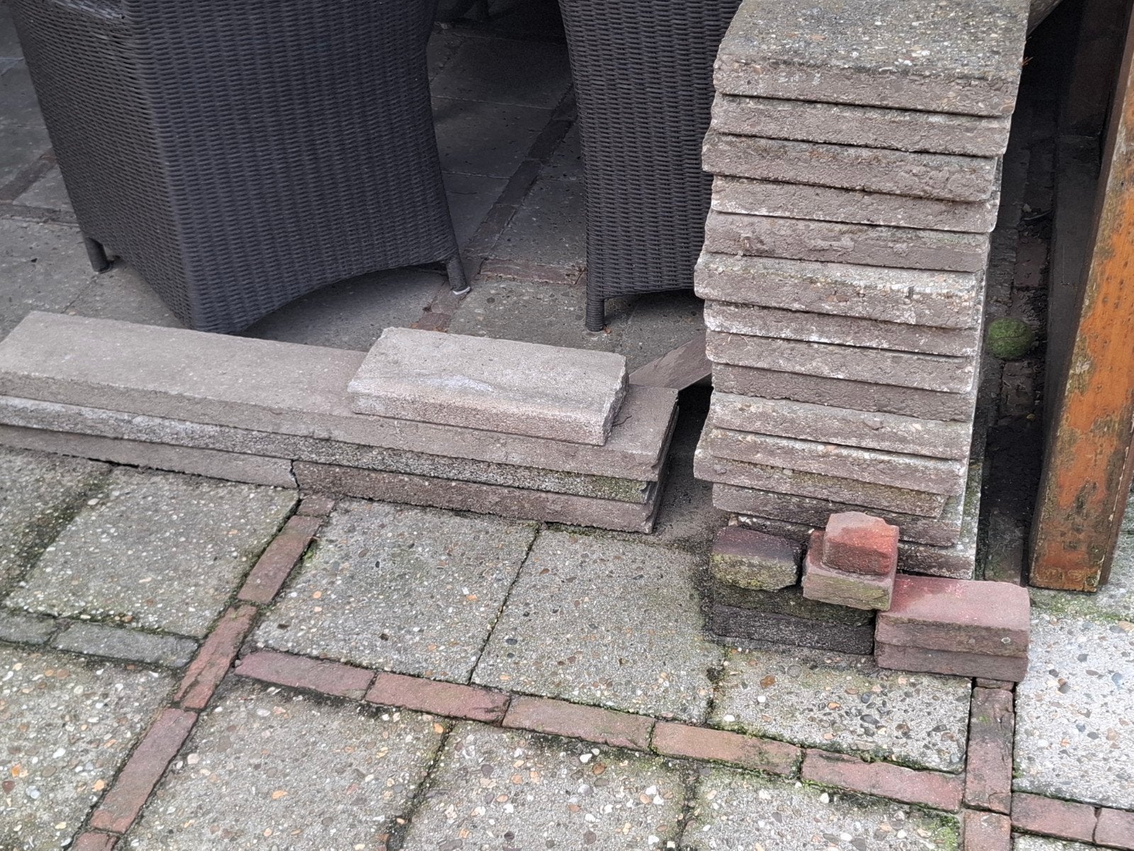 Gebruikte terrastegels en klinkers, Tuin en Terras, Tegels en Klinkers, Ophalen of Verzenden