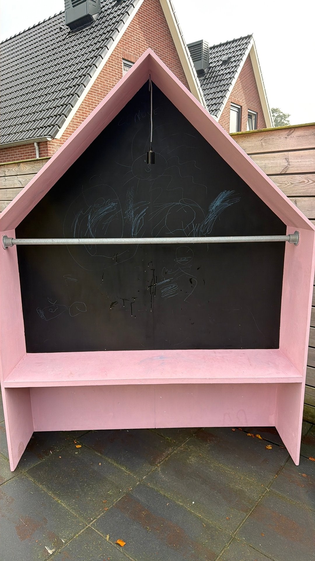 Leuk bureau met krijtbord, Ophalen, Gebruikt, Hout
