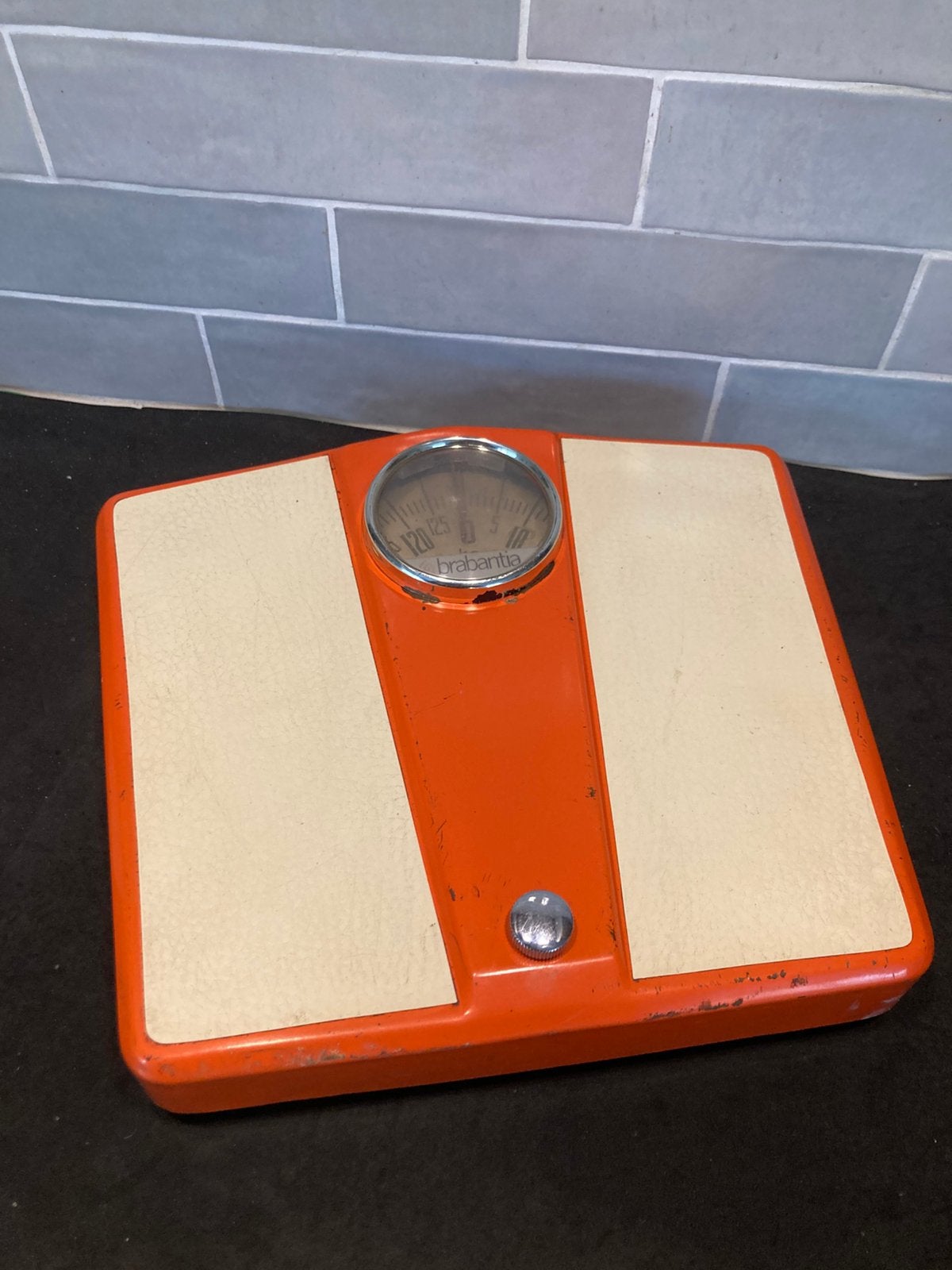 Vintage Oranje Brabantia personen weegschaal, Ophalen of Verzenden