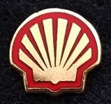 Shell pin- kleine maat- rood goudkleur, Verzenden, Nieuw, Transport, Speldje of Pin