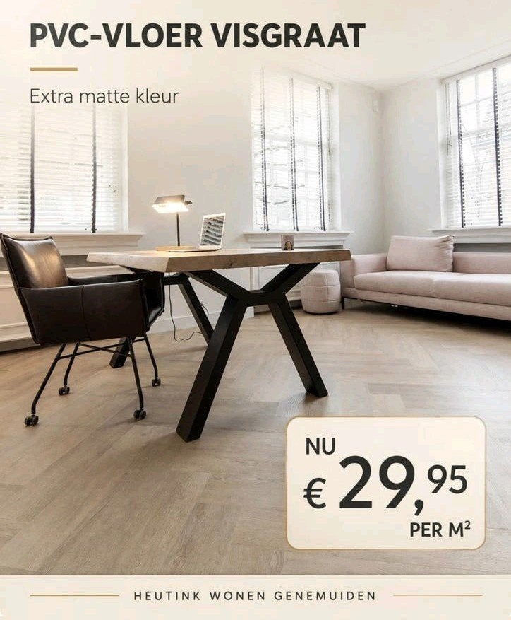 PVC-VLOEREN BELAKOS Palazzo visgraat XL Hebeta Gelasta, Ophalen, Bruin, 75 m² of meer, Overige typen
