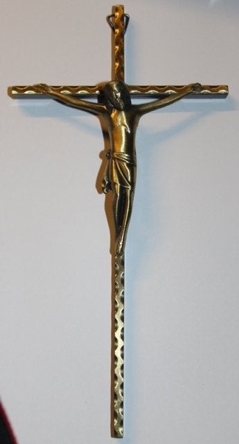 metalen kruis 24,5 x 12,5 cm 107804, Ophalen of Verzenden