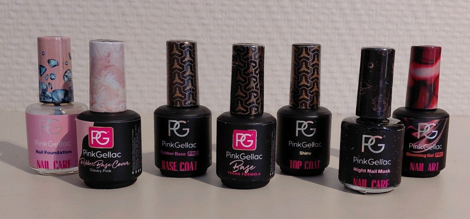 Pinkgellac basecoat, topcoat, Nailcare artikelen en Blooming, Overige kleuren, Nieuw, Ophalen of Verzenden, Handen en Nagels