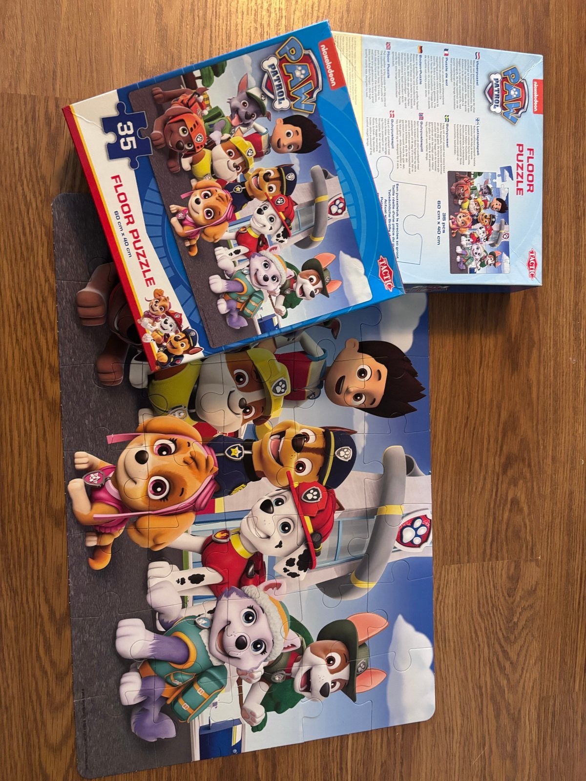 Paw Patrol Vloerpuzzel 35 stukjes 60cmx40cm, Ophalen of Verzenden, 10 tot 50 stukjes, Zo goed als nieuw, 2 tot 4 jaar