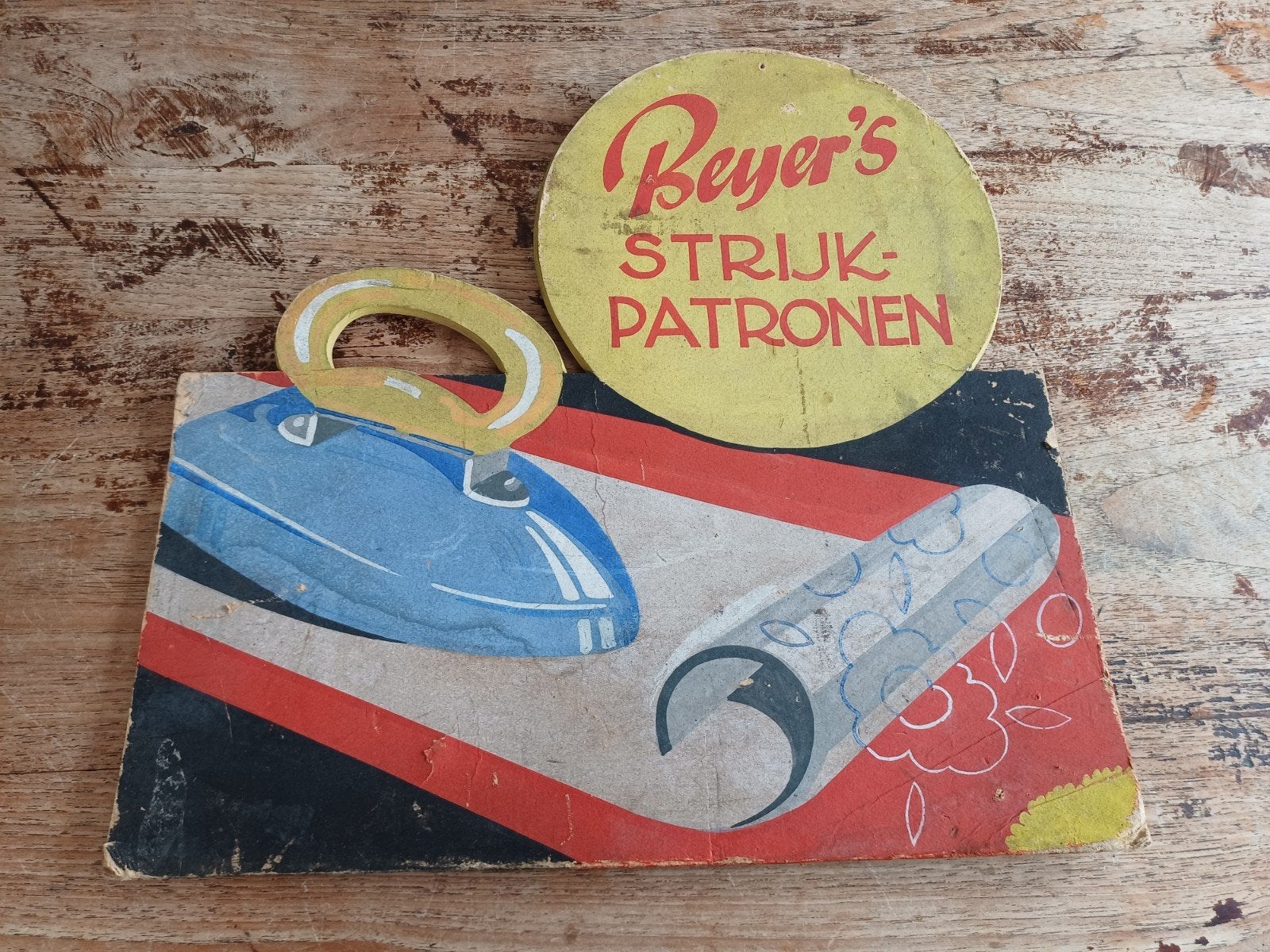 Beyer's Strijkpatronen Reclamebord, Reclamebord, Beyer's, Gebruikt, Onbekend