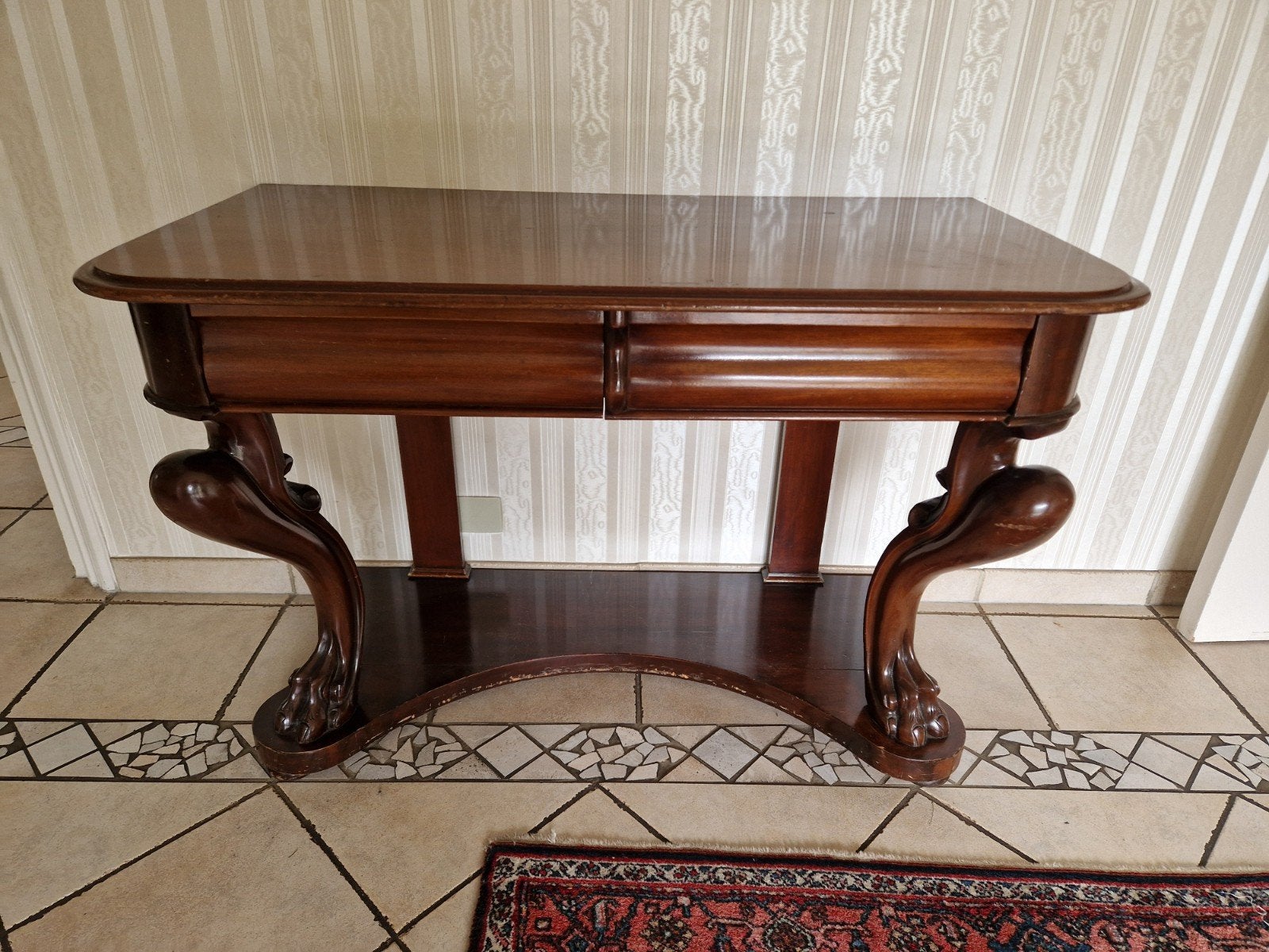 Antieke mahoniehouten wandtafel sidetable, Antiek en Kunst, Antiek | Meubels | Tafels, Ophalen