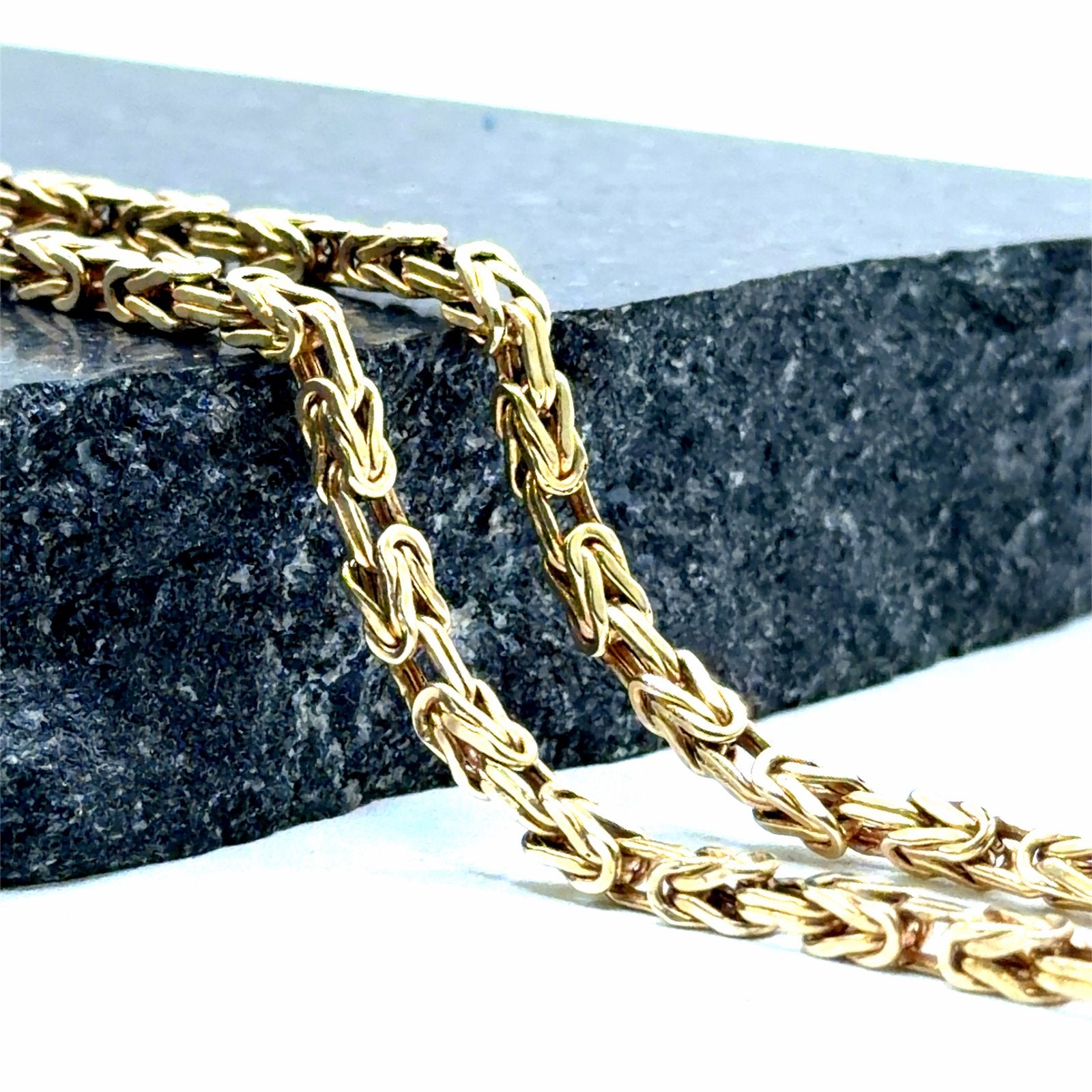 Gouden Koningsketting - 14 Karaat - 70cm, Sieraden, Tassen en Uiterlijk, W, Nieuw, Ophalen of Verzenden, W