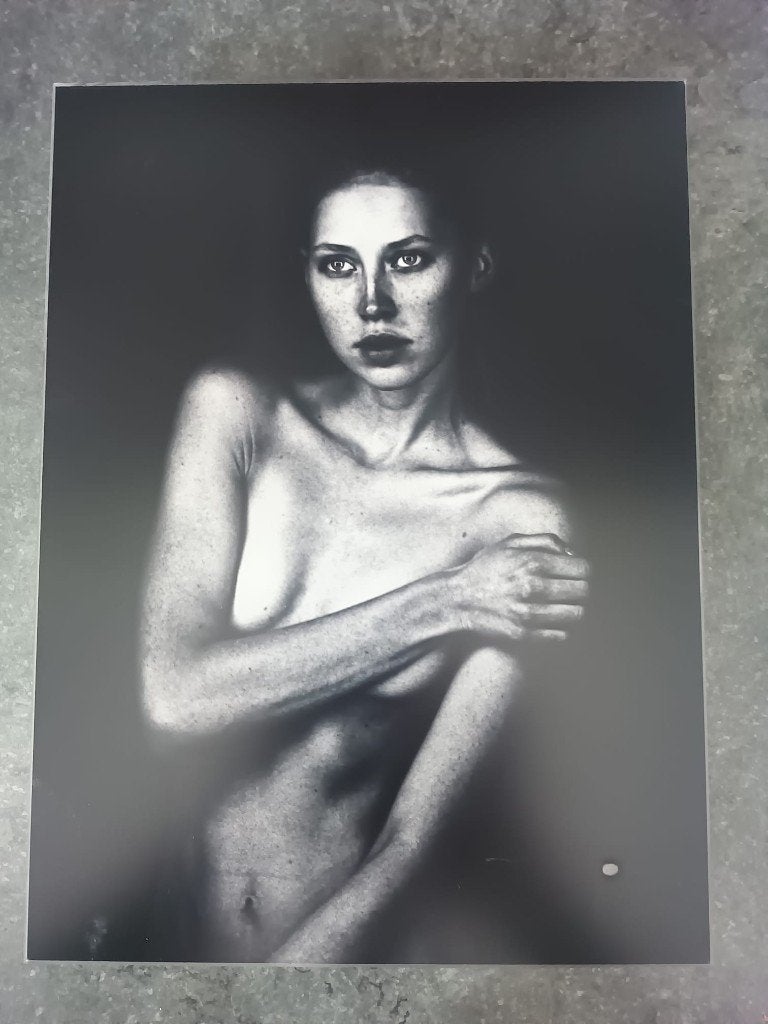 Foto kunstwerk achter dik plexiglas, Gebruikt, 1980 tot heden, Foto, Ophalen of Verzenden