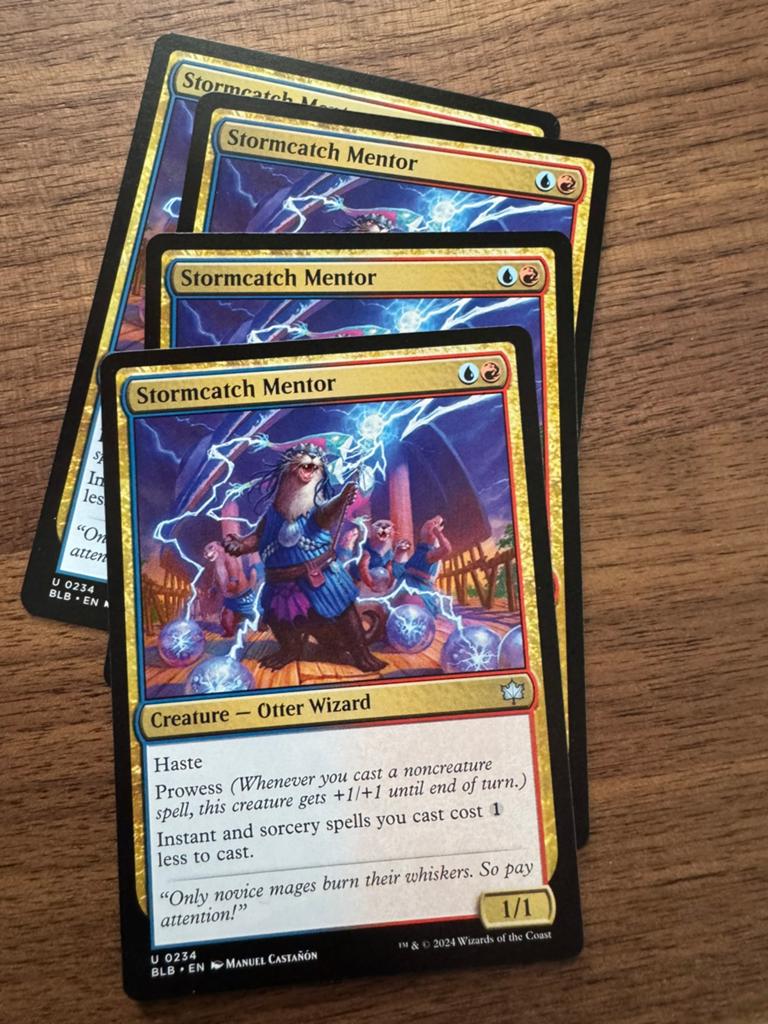 Playset 4x Stormcatch Mentor - Bloomburrow, Verzenden, Zo goed als nieuw