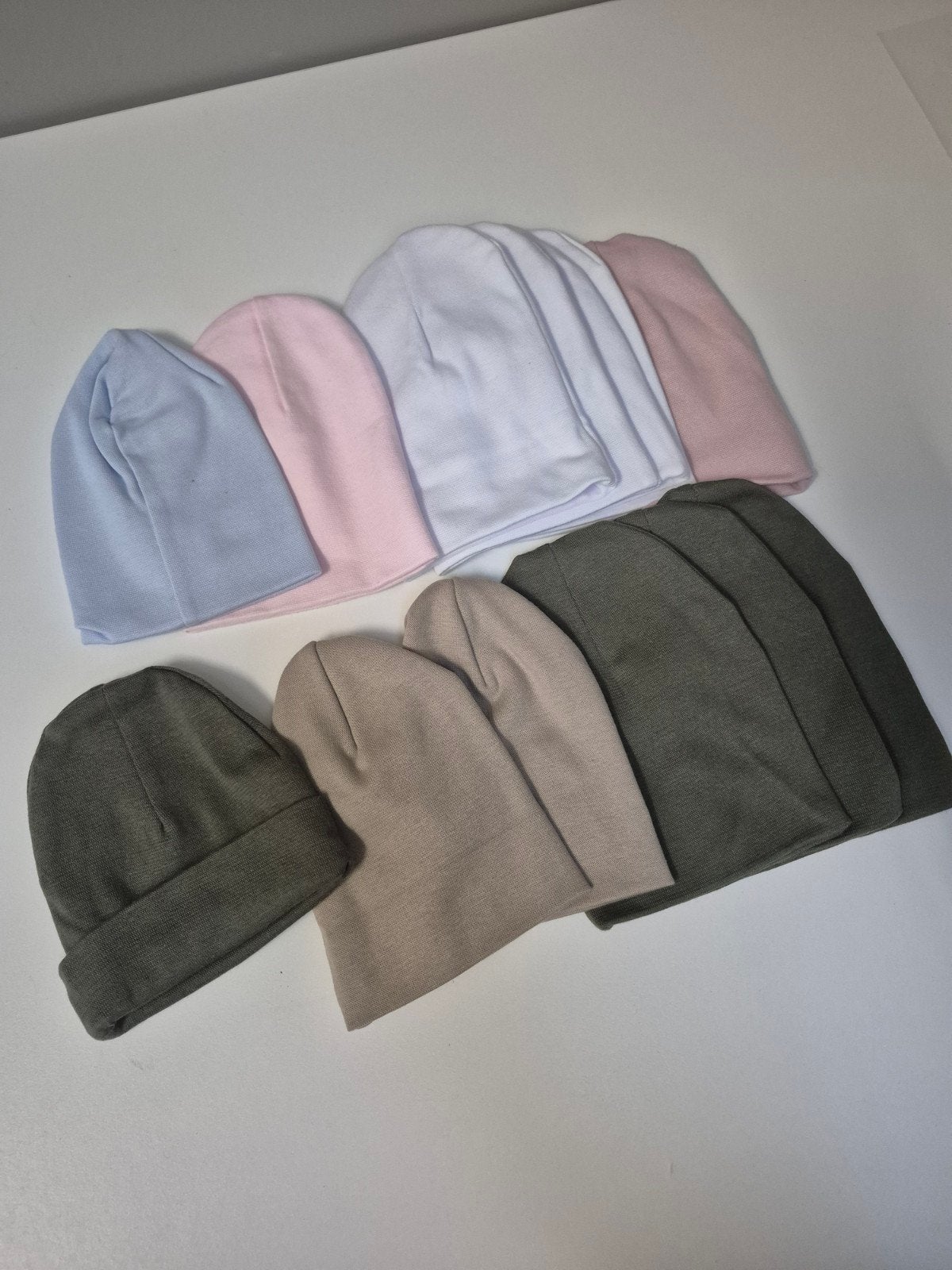 Partij 13 nieuwe babymutsjes - ideaal om te bedrukken, Maat 50, Jongetje of Meisje, Nieuw, Ophalen of Verzenden