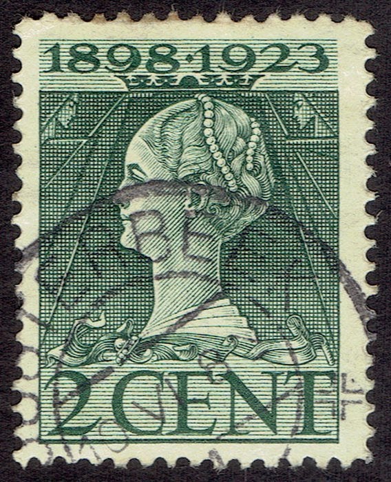 Nederland 1923, Jubileum uitgave, 2 cent., Postzegels en Munten, Verzenden, T/m 1940, Gestempeld