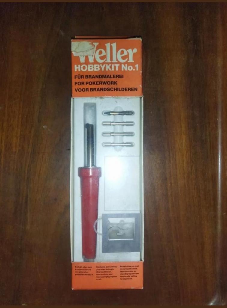 Vintage Weller Hobbykit No.1 voor brandschilderen - Compleet, Hobby en Vrije tijd, Ophalen of Verzenden, Zo goed als nieuw, Gereedschap of Toebehoren