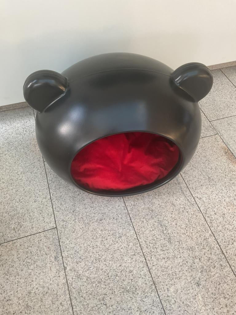 Zwarte design kattenmand polyester gegoten nieuwprijs 160€, Dieren en Toebehoren, Ophalen, Zo goed als nieuw, Polyester