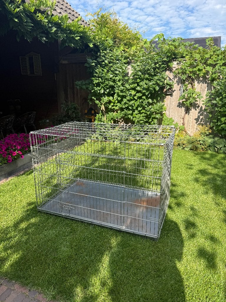 Stalen hondenbench in goede staat - 120x78 cm, Dieren en Toebehoren, Hondenbenches, Ophalen, Gebruikt