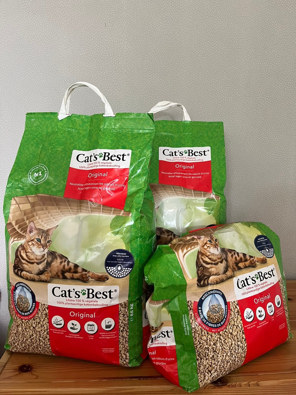 Cat's Best kattenbakvulling, Ophalen, Zo goed als nieuw