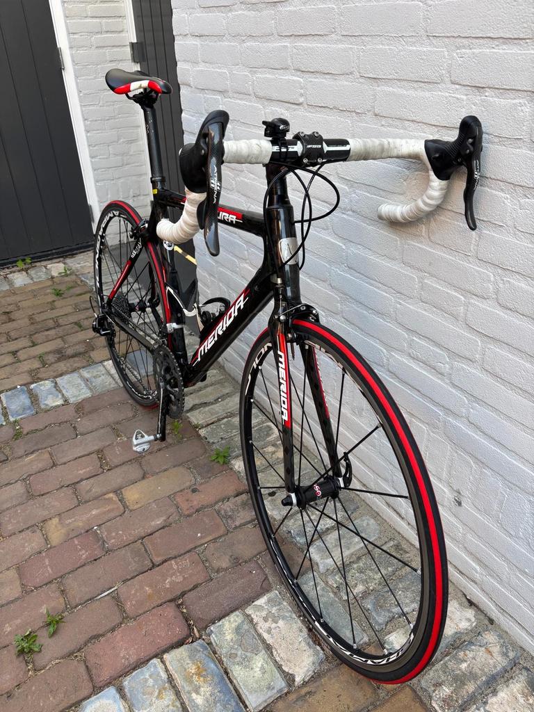 Carbon Merida Scultura racefiets - Nieuwe banden!, Fietsen en Brommers, Fietsen | Racefietsen, 28 inch, Gebruikt, Aluminium, Meer dan 20 versnellingen
