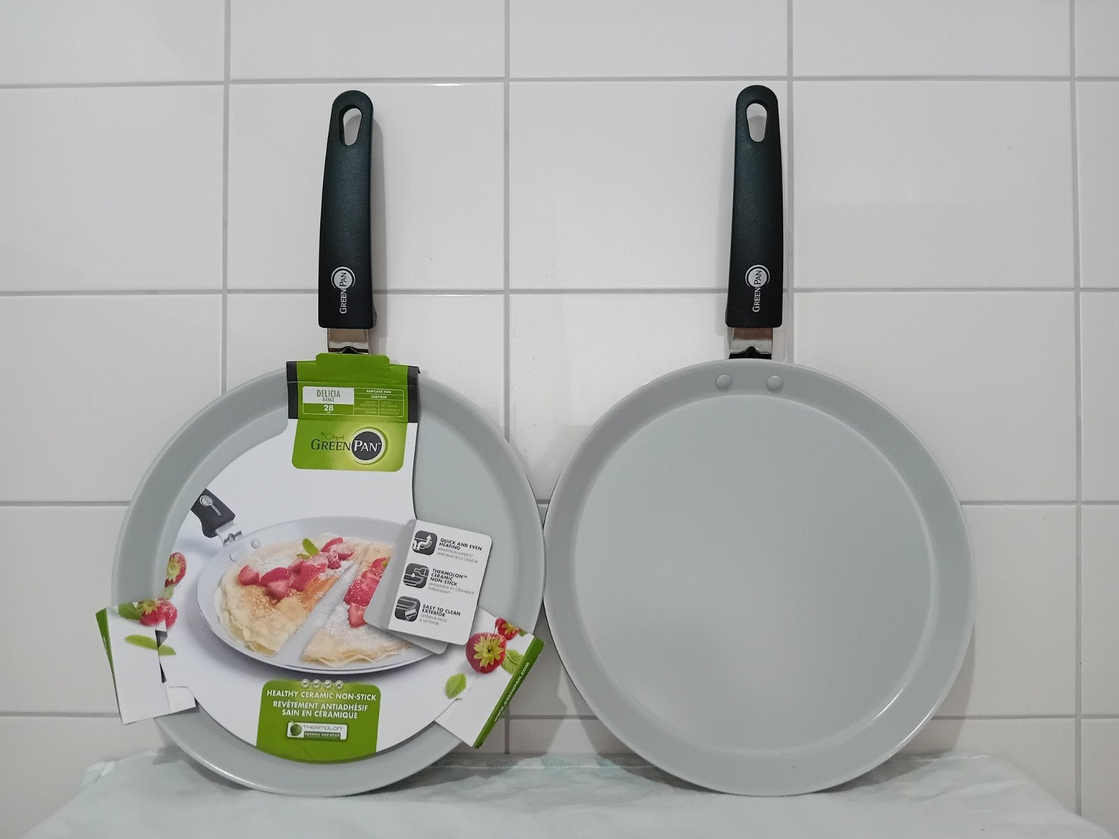 Greenpan Delicia Pannenkoekenpan Ø. 28 cm. Nieuw!, Nieuw, GreenPan, Steen/keramiek, Ophalen
