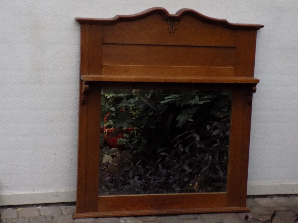 Spiegel xxl jugendstil art nouveau facet schoorsteen vintage, Huis en Inrichting, Ophalen, Gebruikt