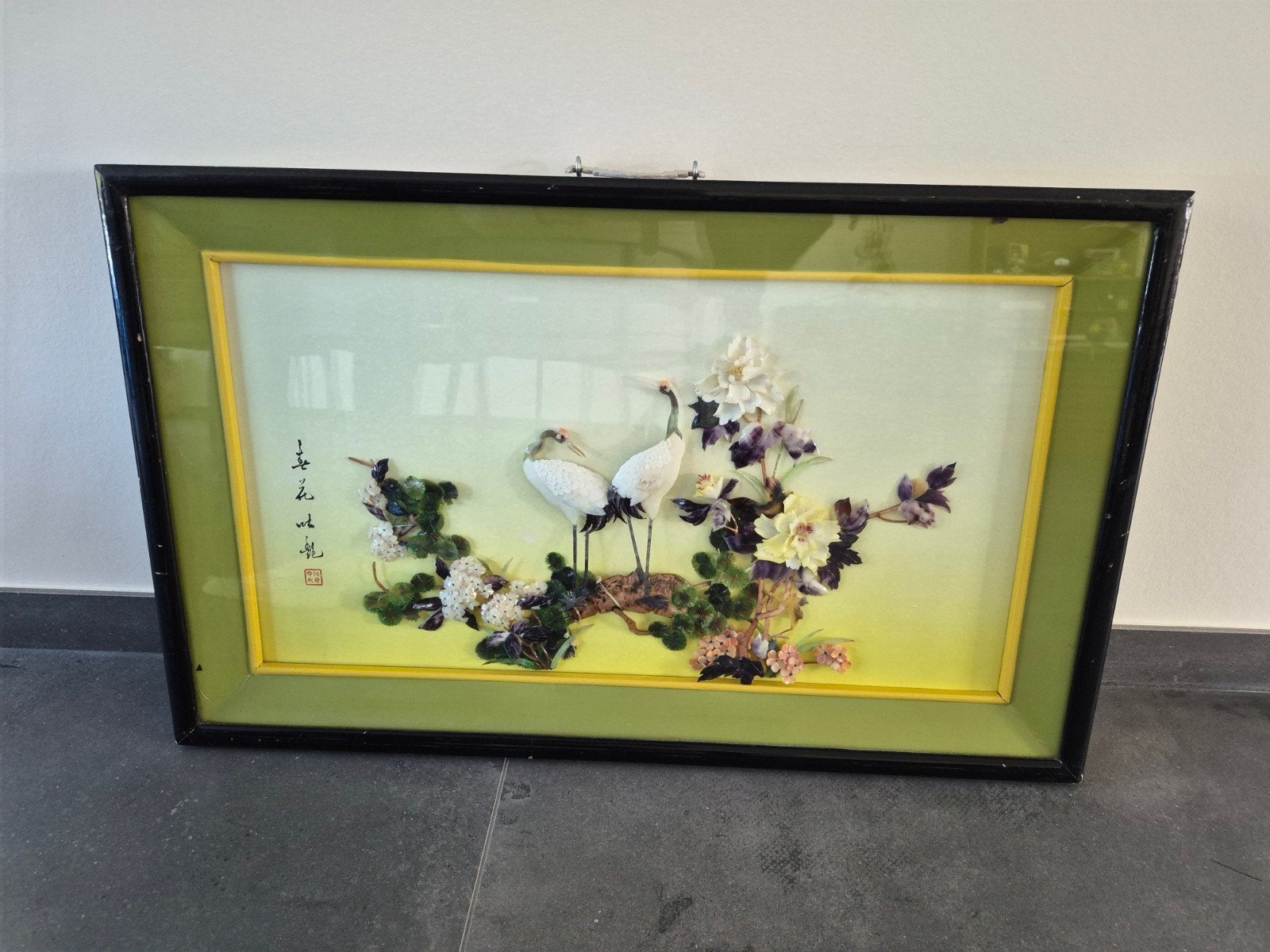 chinees 3D wand kunstwerk met kraanvogels, Ophalen of Verzenden