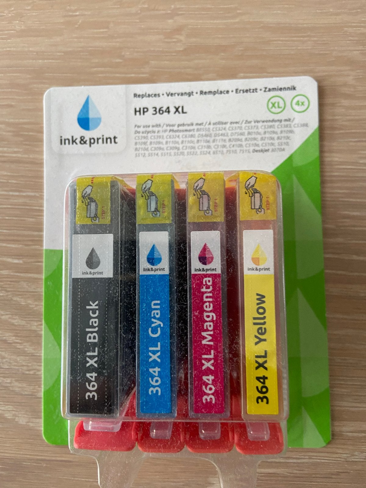HP 364 XL Inktcartridges (4 stuks) - Zwart, Cyaan, Magenta,, Computers en Software, Ophalen of Verzenden, Nieuw, Cartridge