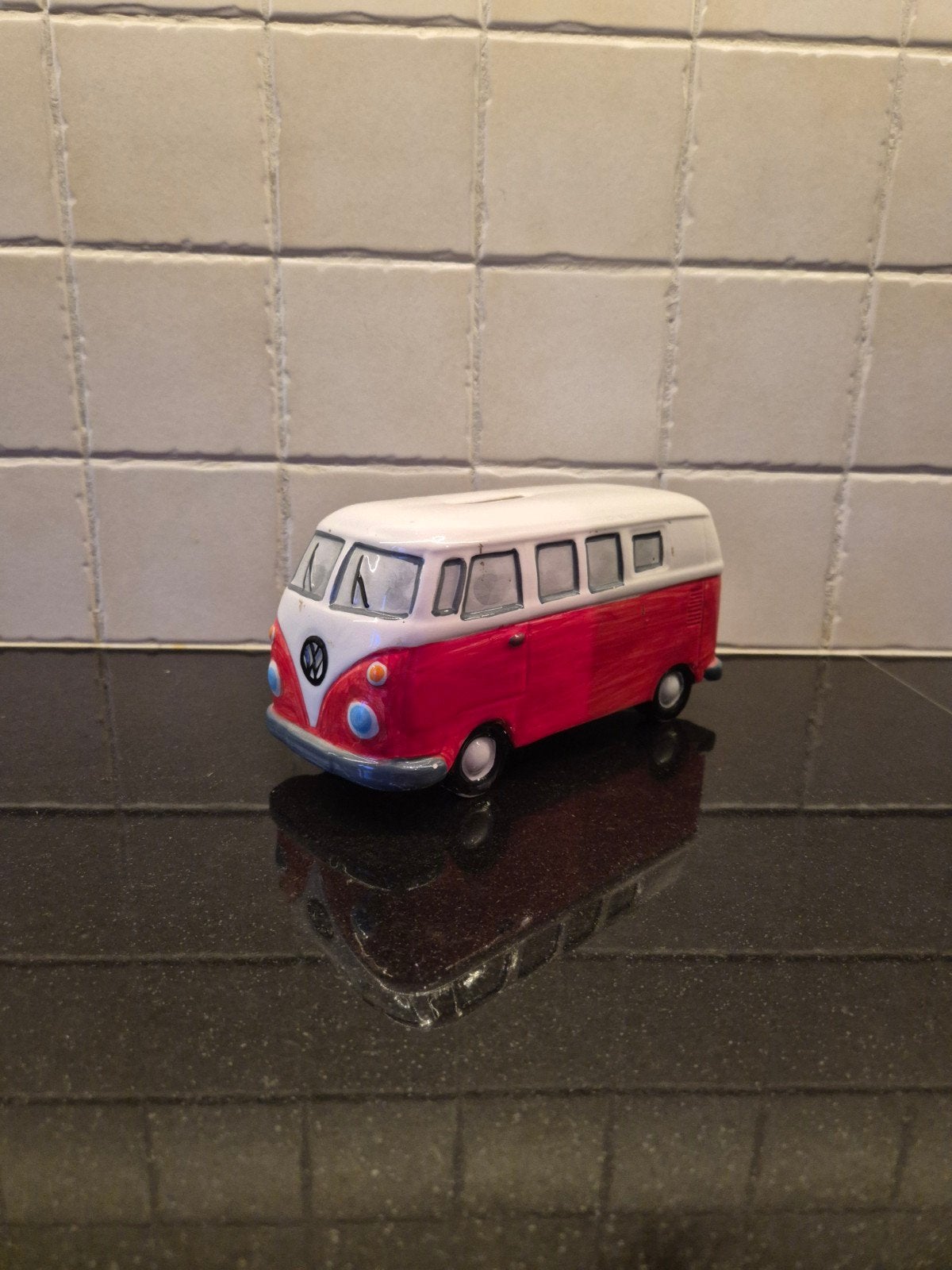 Volkswagen T1 busje spaarpot - Rood/Wit, Ophalen of Verzenden, Gebruikt, Auto's