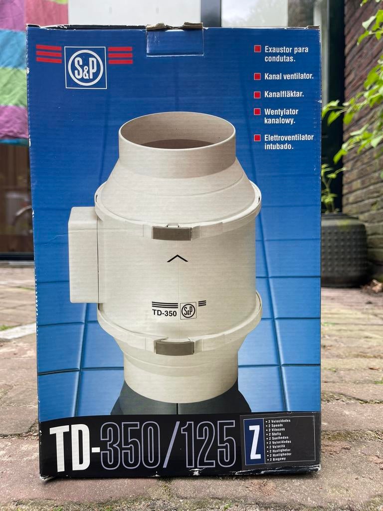 S&P Soler & Palau buisventilator TD 350/125 nieuw, Ophalen of Verzenden, Nieuw, Afzuiger