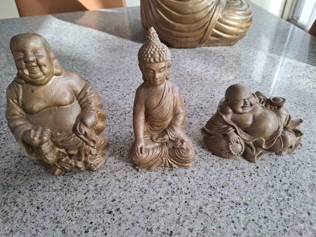BOEDDHA BEELDJES, 3 STUKS, Huis en Inrichting, Woonaccessoires | Boeddhabeelden, Ophalen of Verzenden, Gebruikt