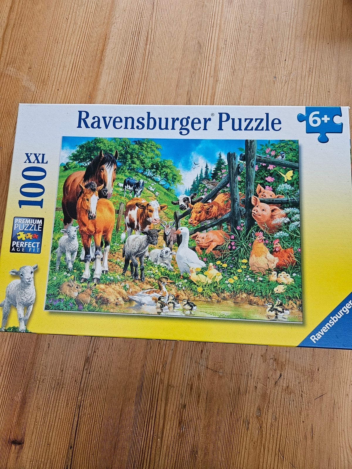 Ravensburger XXL Boerderij Dieren Puzzel 100 stukjes, Ophalen of Verzenden, Gebruikt, 6 jaar of ouder