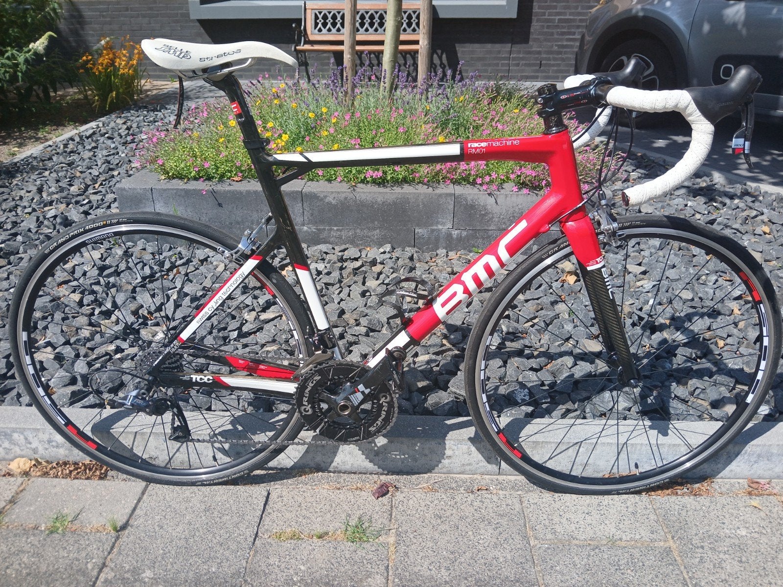 BMC Racemachine RM01 carbon SRAM RED maat 55, Fietsen en Brommers, Carbon, Zo goed als nieuw, Meer dan 20 versnellingen, 53 tot 57 cm