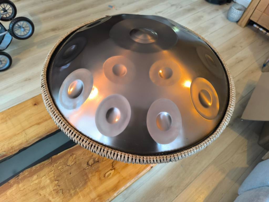 Handpan 12 tonen goud 432hz D-mineur, Muziek en Instrumenten, Zenori, Ophalen of Verzenden, Zo goed als nieuw, Melodische percussie