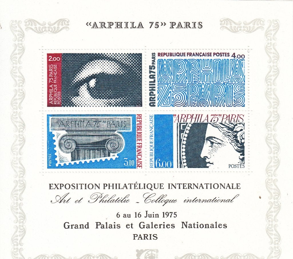 Frankrijk Postzegelvelletje Arphila 75e Parijs, Verzenden