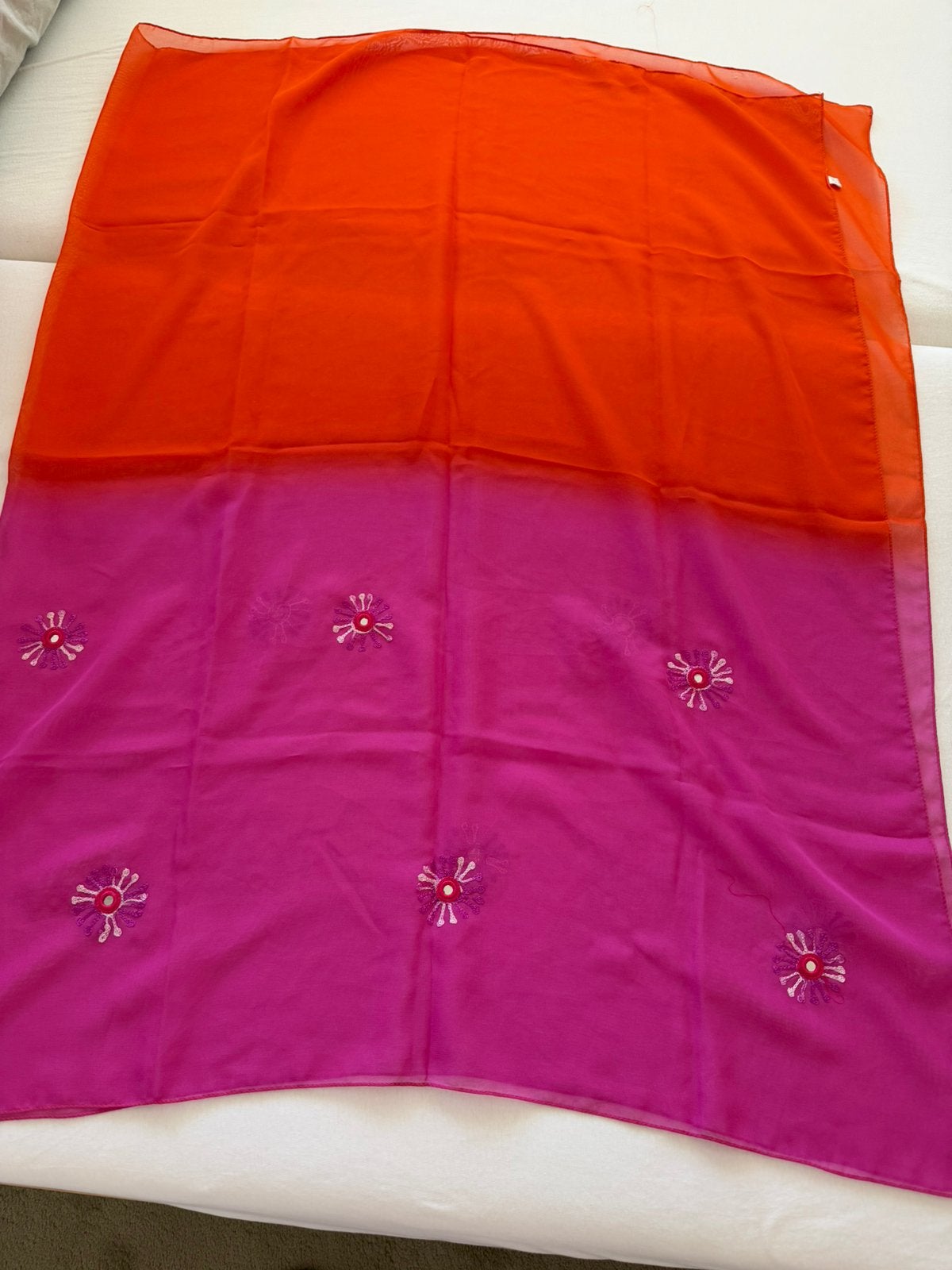 Pareo 2 stuks oranje rood/paars, Verzenden, Nieuw, Oranje, Overige typen