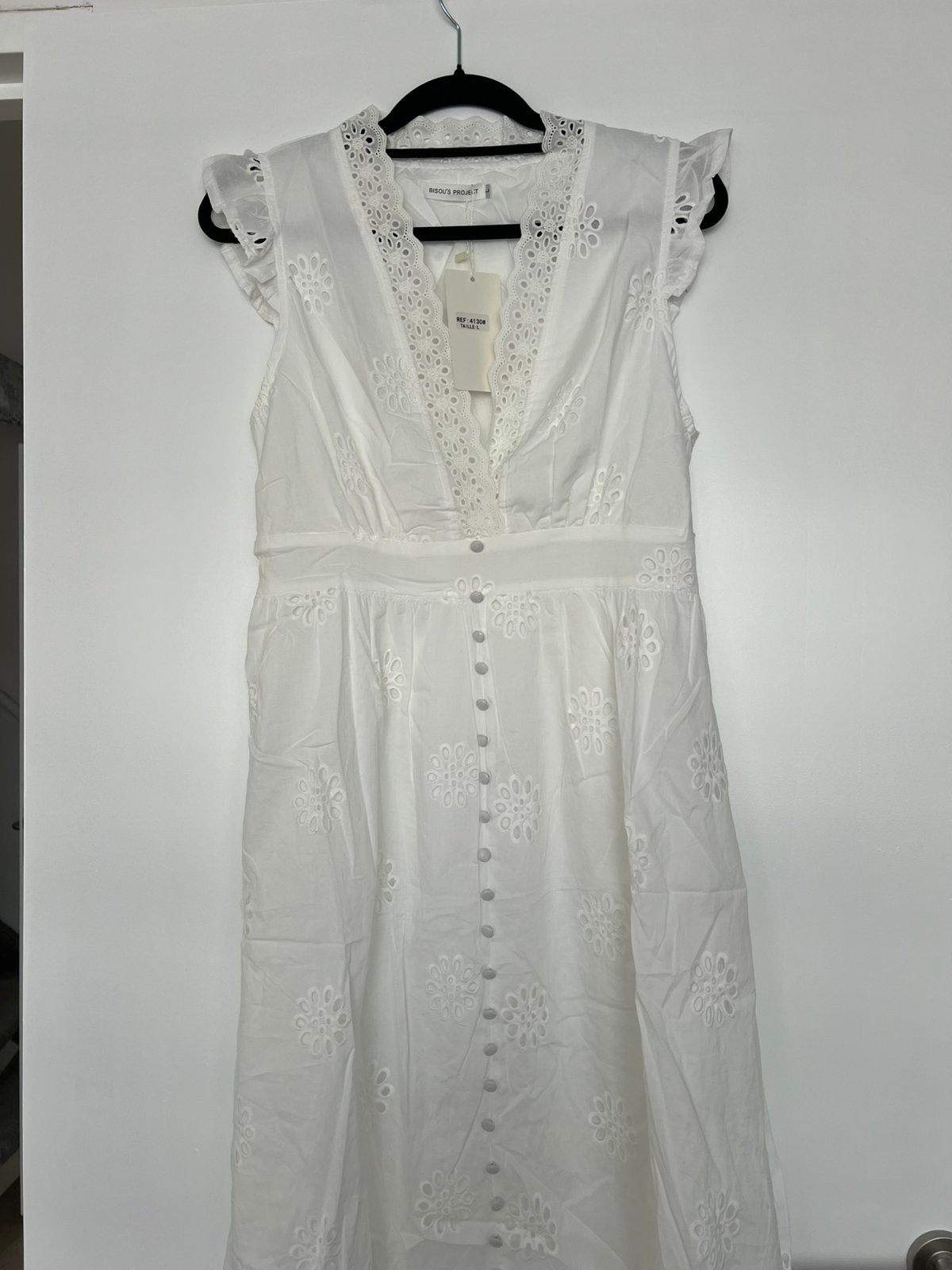 Dames jurk broderie, Kleding | Dames, Jurken, Zwart, Maat 42/44 (L), Nieuw, Ophalen of Verzenden