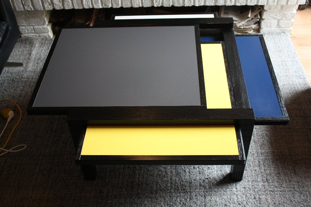Design salontafel Par4 Lotus Japandie stijl France., 100 tot 150 cm, Salontafel, Zo goed als nieuw, Overige houtsoorten